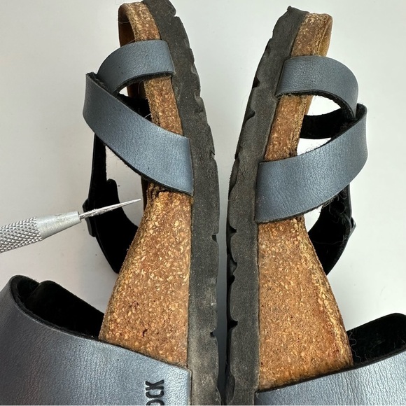 Birkenstock Mayari Metallic Blue Sandals Women's Size 6 or Men's Size 4 Shoes 37 - Picture 8 of 12